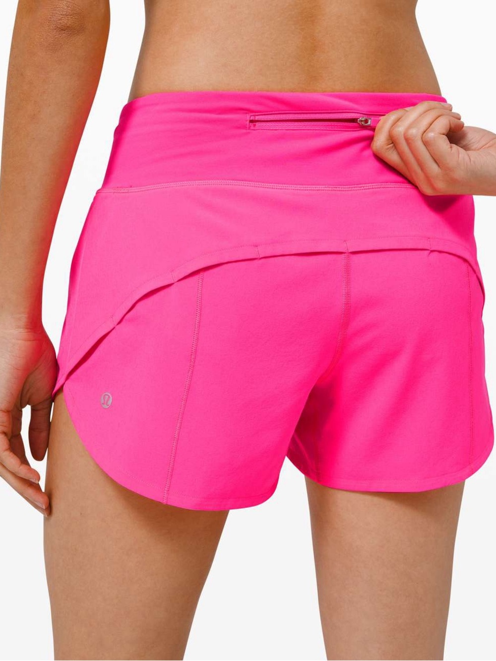 Lululemon Speed Up Athletic Shorts Long *4" Hot Pink Highlight Sonic Sporty - Picture 15 of 15